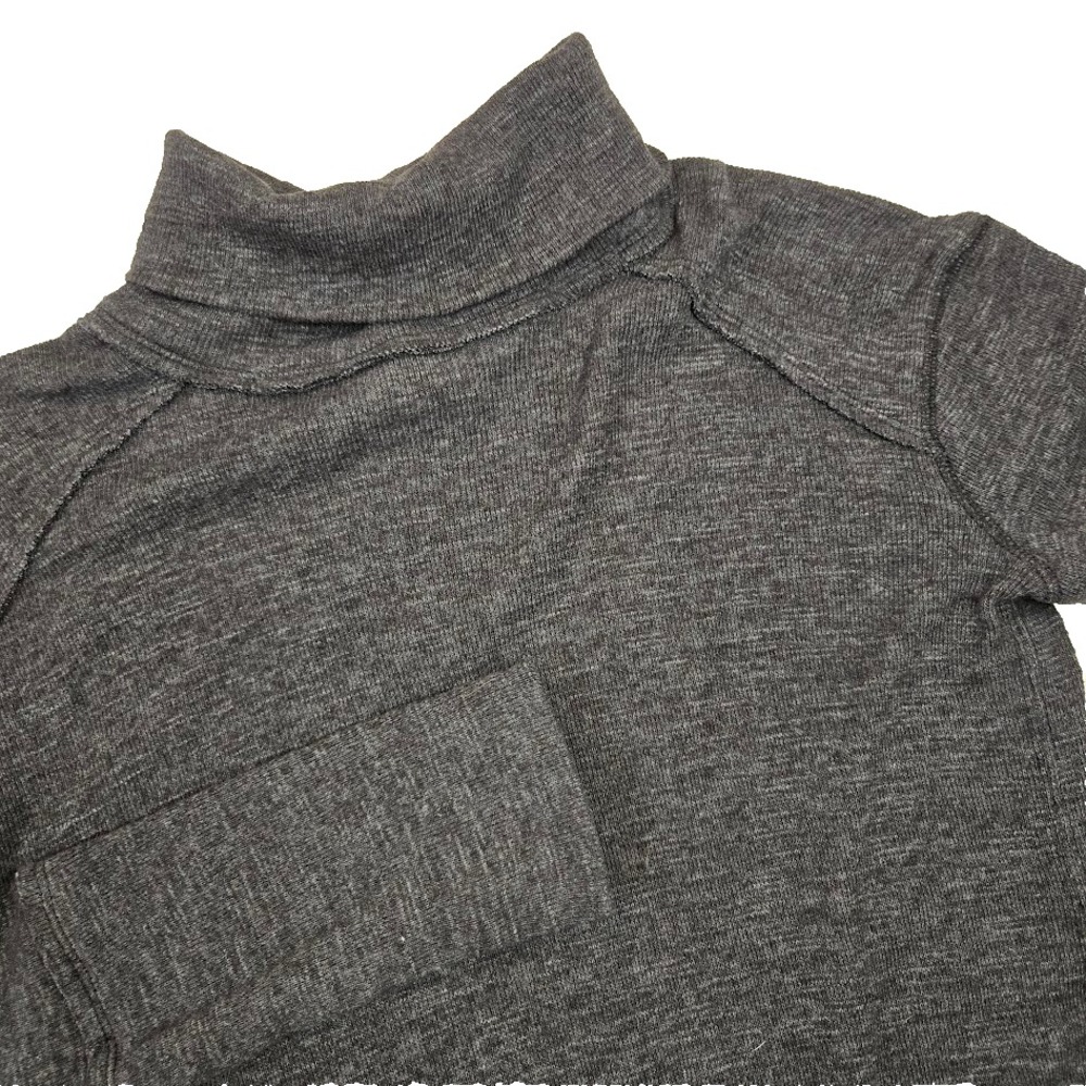 We The Free People‎ Long Sleeve Split Back Turtleneck Women's Dark Gray Size XS